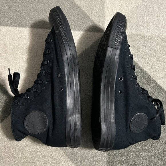 Converse All Star Chuck Taylor Black High Top Sneakers Men's 10.5/Women's 12.5 - Picture 7 of 14
